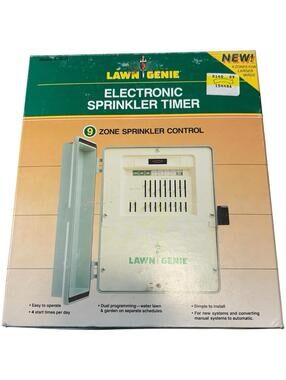 Lawn Genie Model 449LG Electronic Sprinkler Timer 9 Zone - New Old Stock